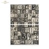 seria Black & White - Czarny & Biały, geometyczne czarno-białe wzory, cyfry, litery*  Mulberry Decoupage Paper FPA2016 Black & White Series - Black & White, geometric black and white patterns, numbers, letters* Papel para decoupage Mulberr